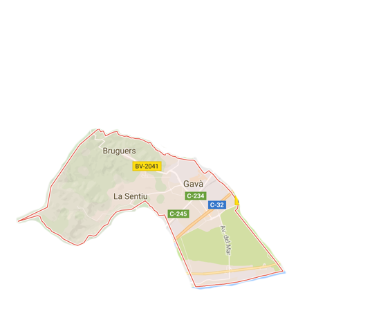 Mapa del terme municipal de Gavà