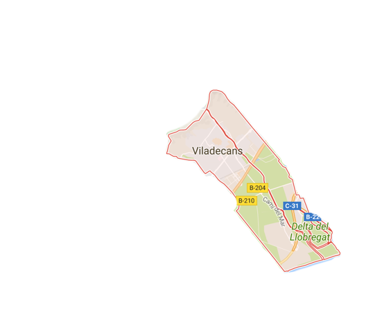 Mapa del terme municipal de Viladecans